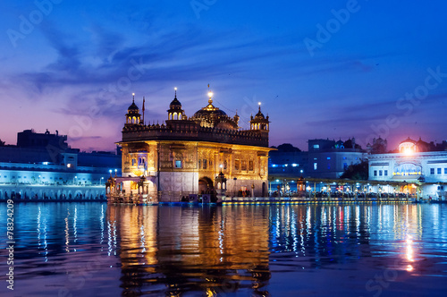 Golden Temple in the evening. Amritsar. India photo