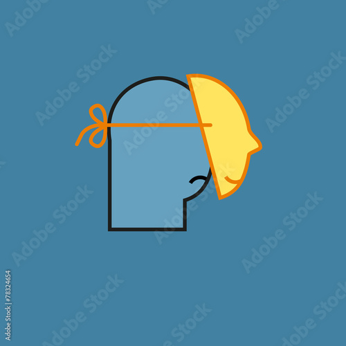 Sad man in a mask