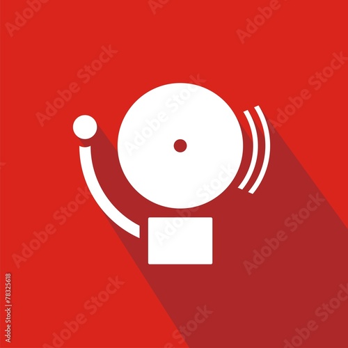 Icono alarma rojo sombra
