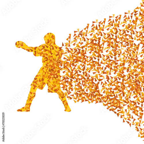 Boxing active young men vector background concept