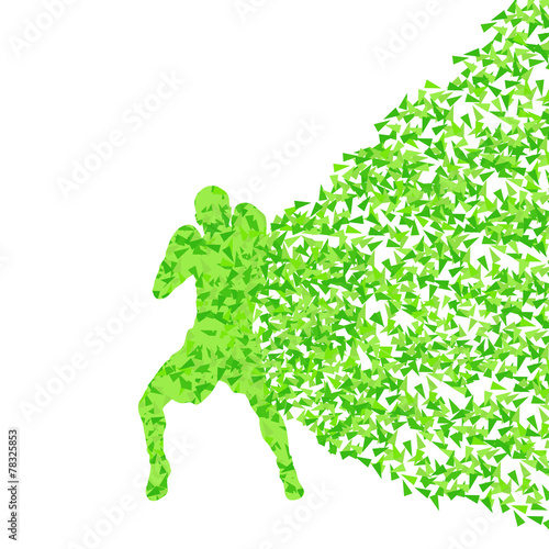 Boxing active young men vector background concept