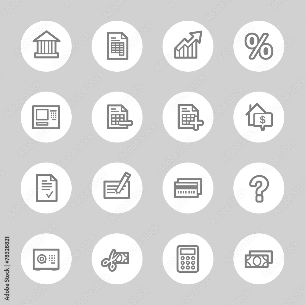 Finance and Banking icons Finance and Banking icons