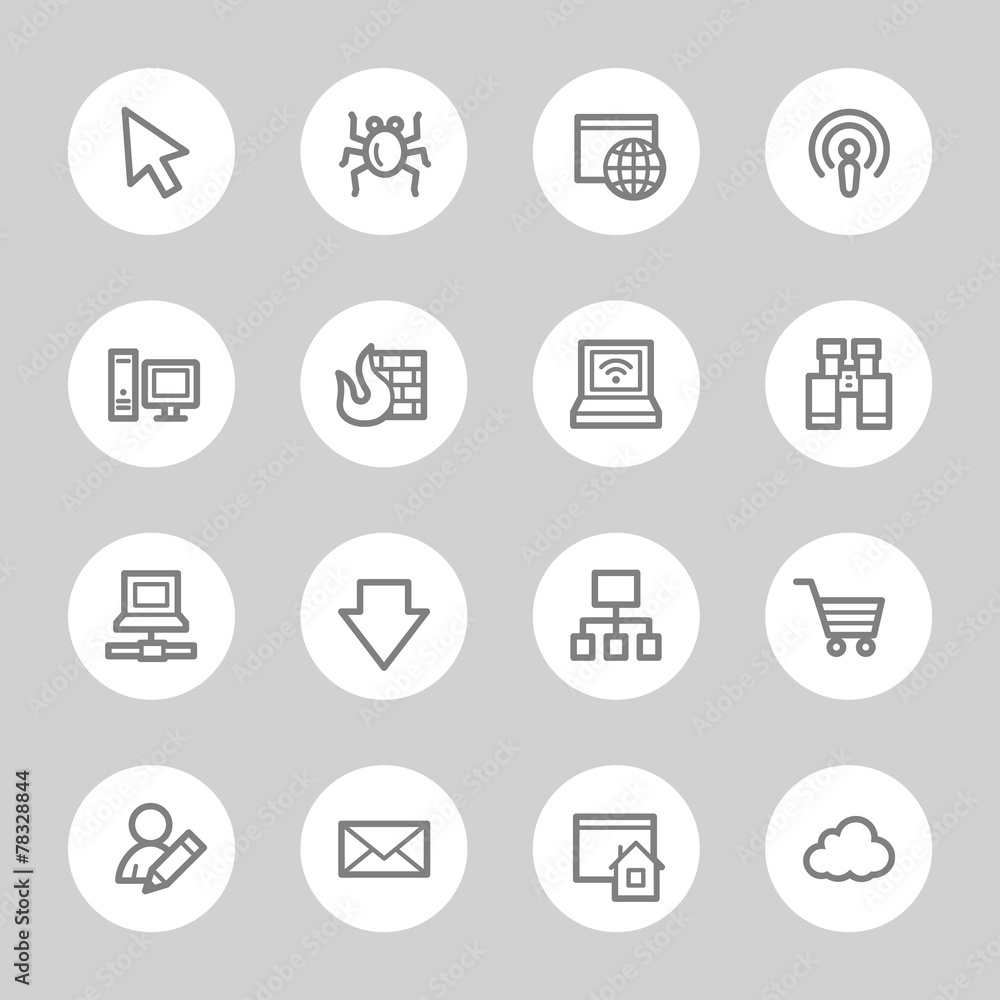 Internet web icons set