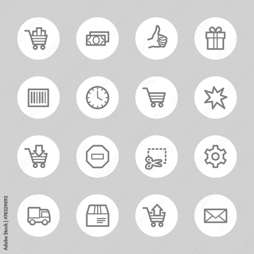 Shopping cart web icons Shopping cart web icons