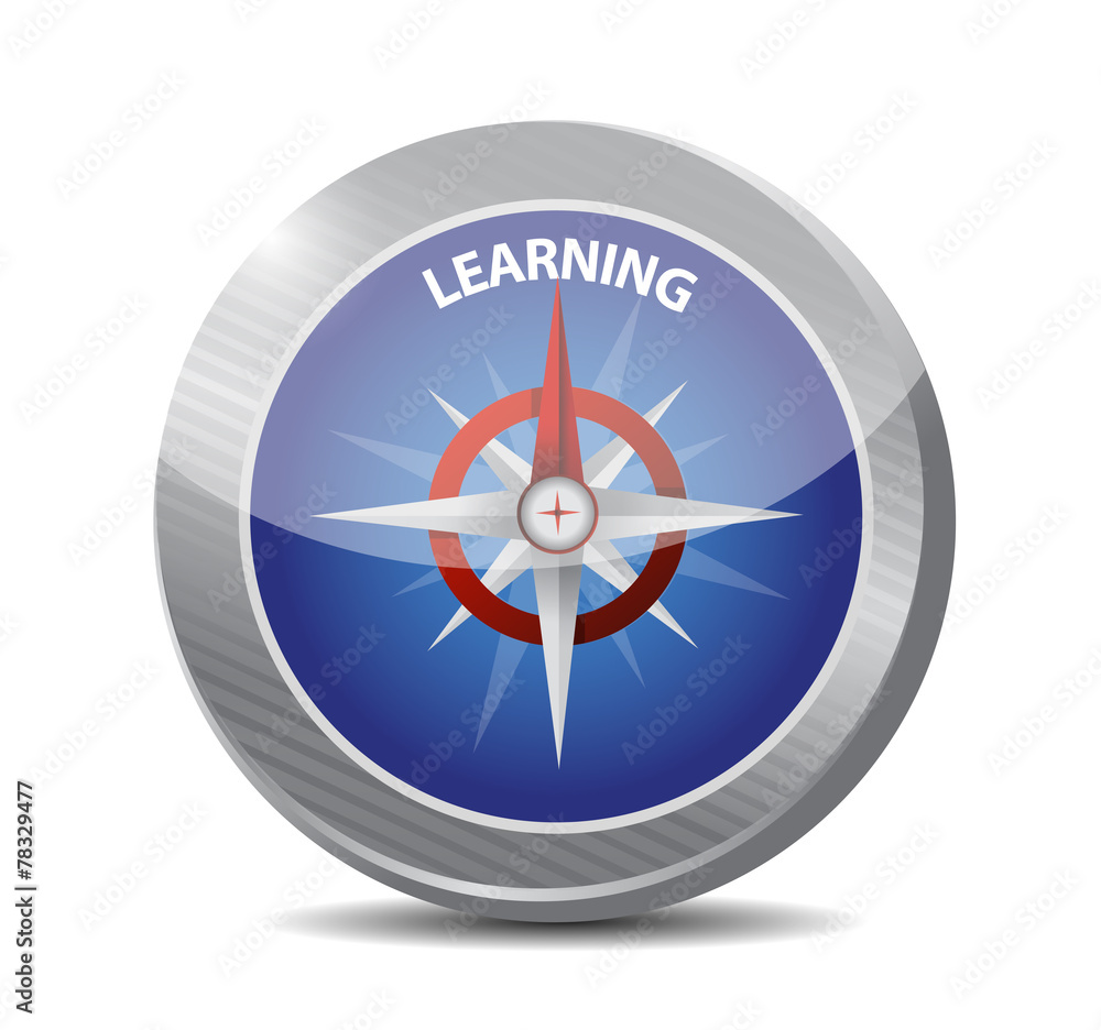 learning compass illustration design learning compass illustration design