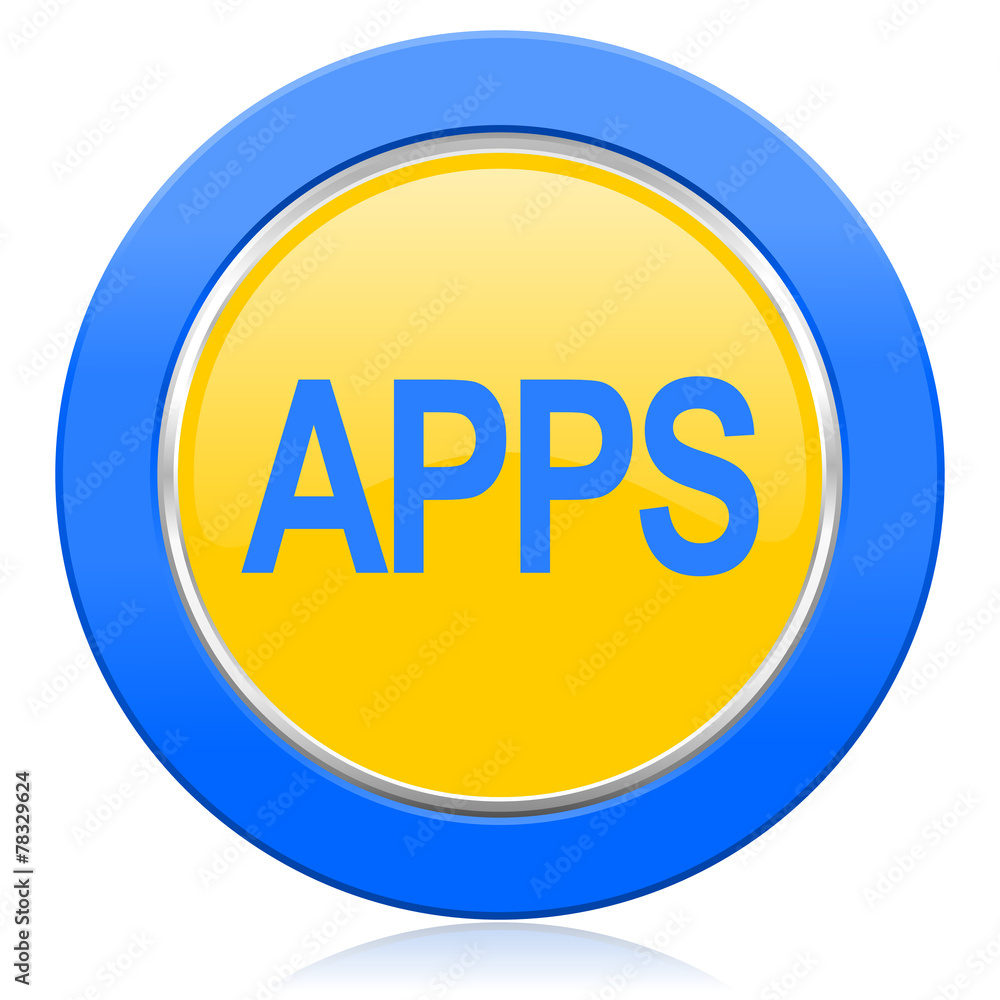apps blue yellow icon apps blue yellow icon