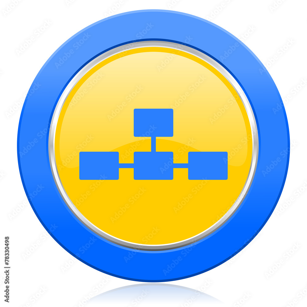 database blue yellow icon database blue yellow icon
