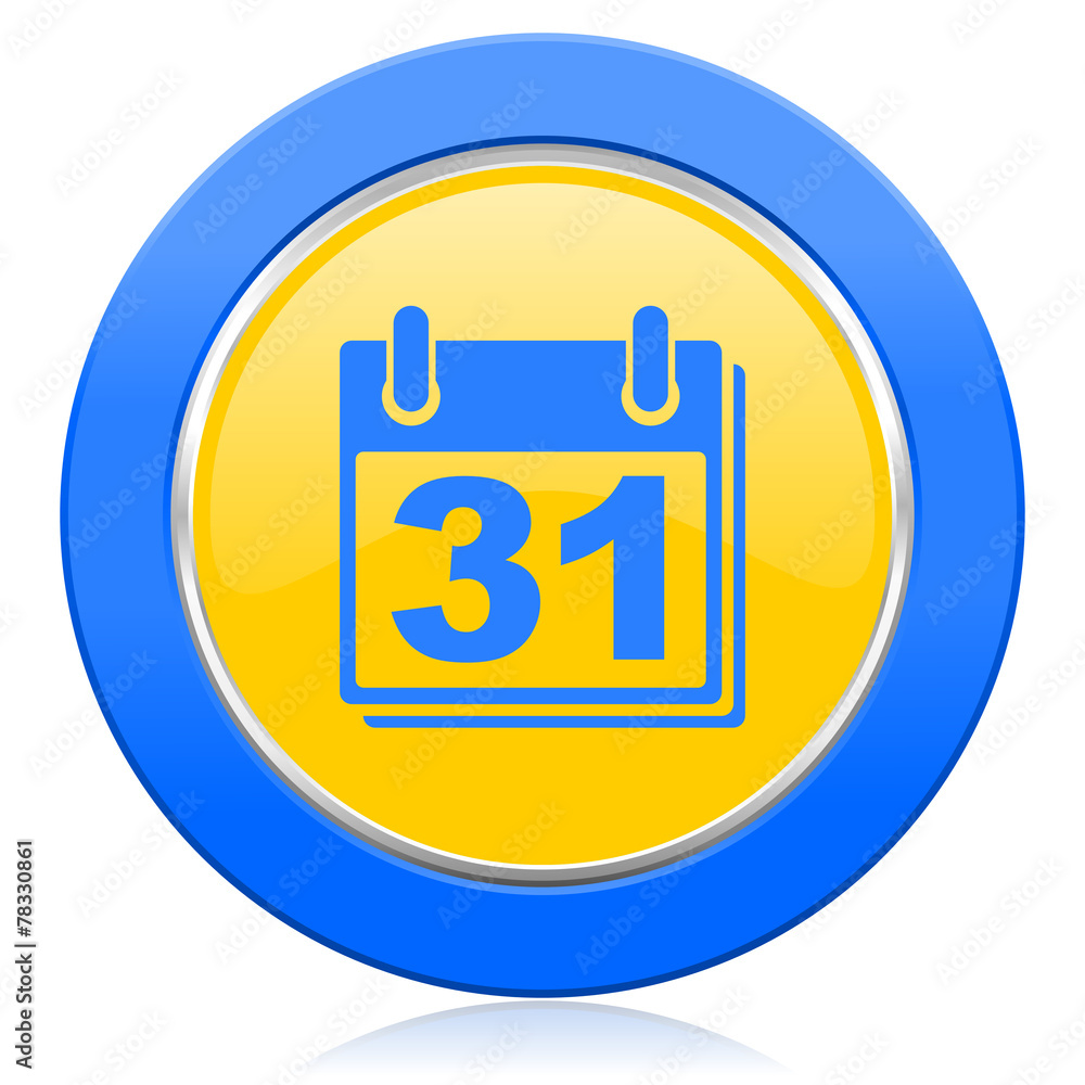 calendar blue yellow icon organizer sign agenda symbol calendar blue yellow icon organizer sign agenda symbol