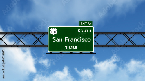 Photography San Francisco USA Interstate Highway Sign