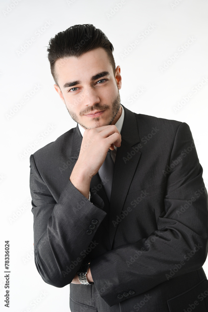 isolated young business man on white background isolated young business man on white background
