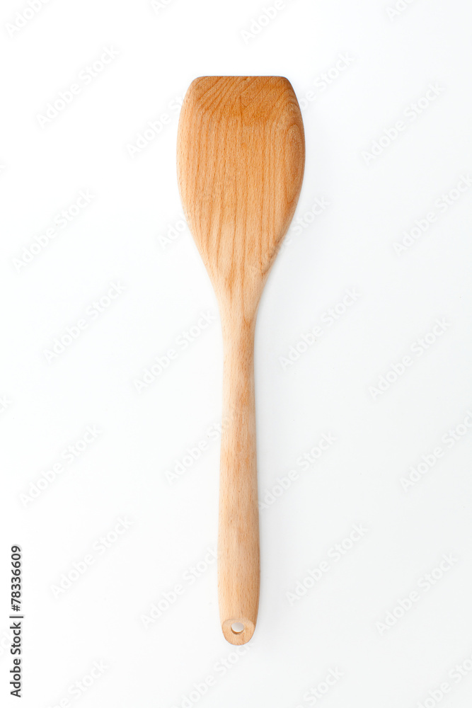 Wooden spatula wood white background, kitchen utensils Wooden spatula wood white background, kitchen utensils