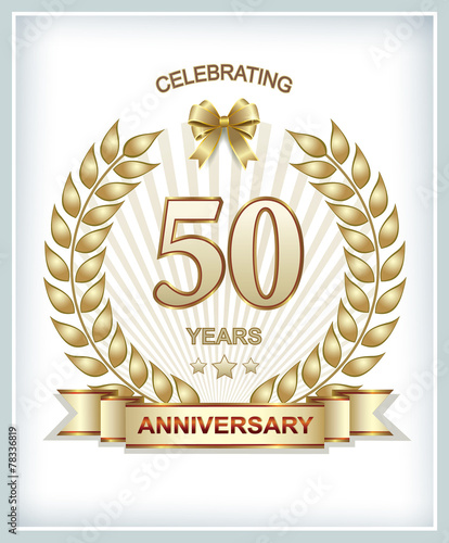Greeting card with the 50th anniversary