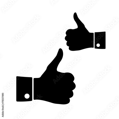 Icons thumbs up, vector illustration.