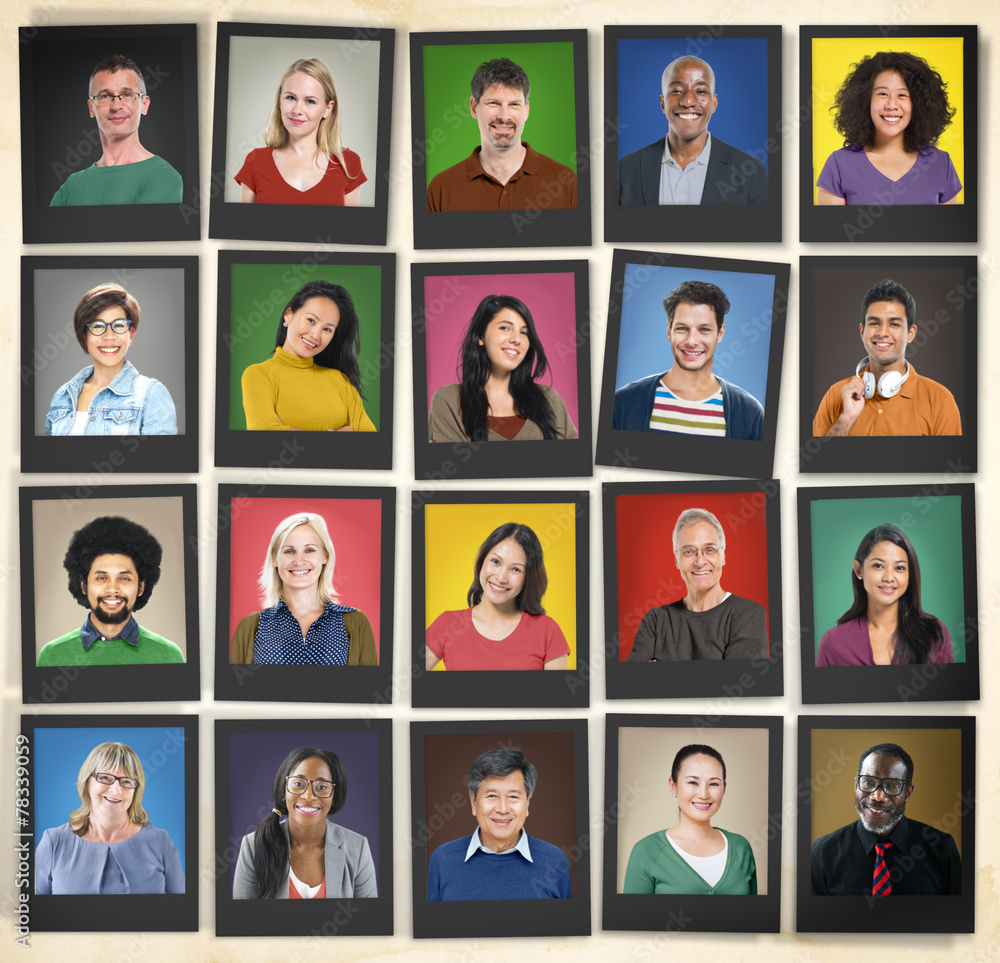 People Diversity Faces Human Face Portrait Community Concept People Diversity Faces Human Face Portrait Community Concept