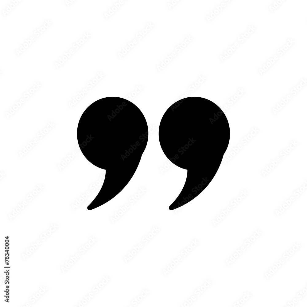 The quote icon. Quotation symbol. Flat The quote icon. Quotation symbol. Flat