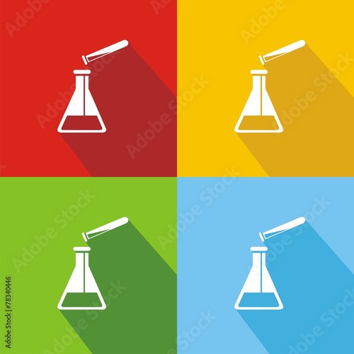 Icono química colores sombra