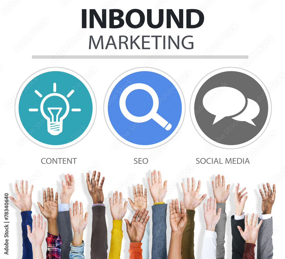 Fototapeta premium Inbound Marketing Commerce Content Social Media Concept
