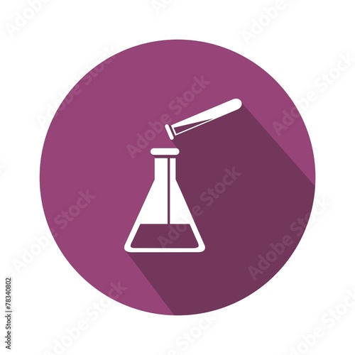 Icono química morado botón sombra