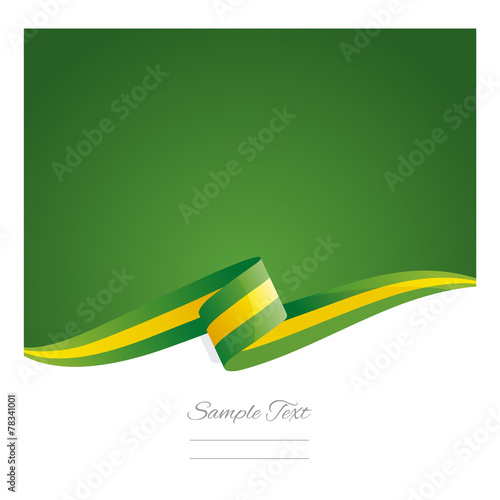 New abstract Brazil flag ribbon
