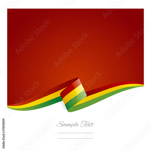 New abstract Bolivia flag ribbon