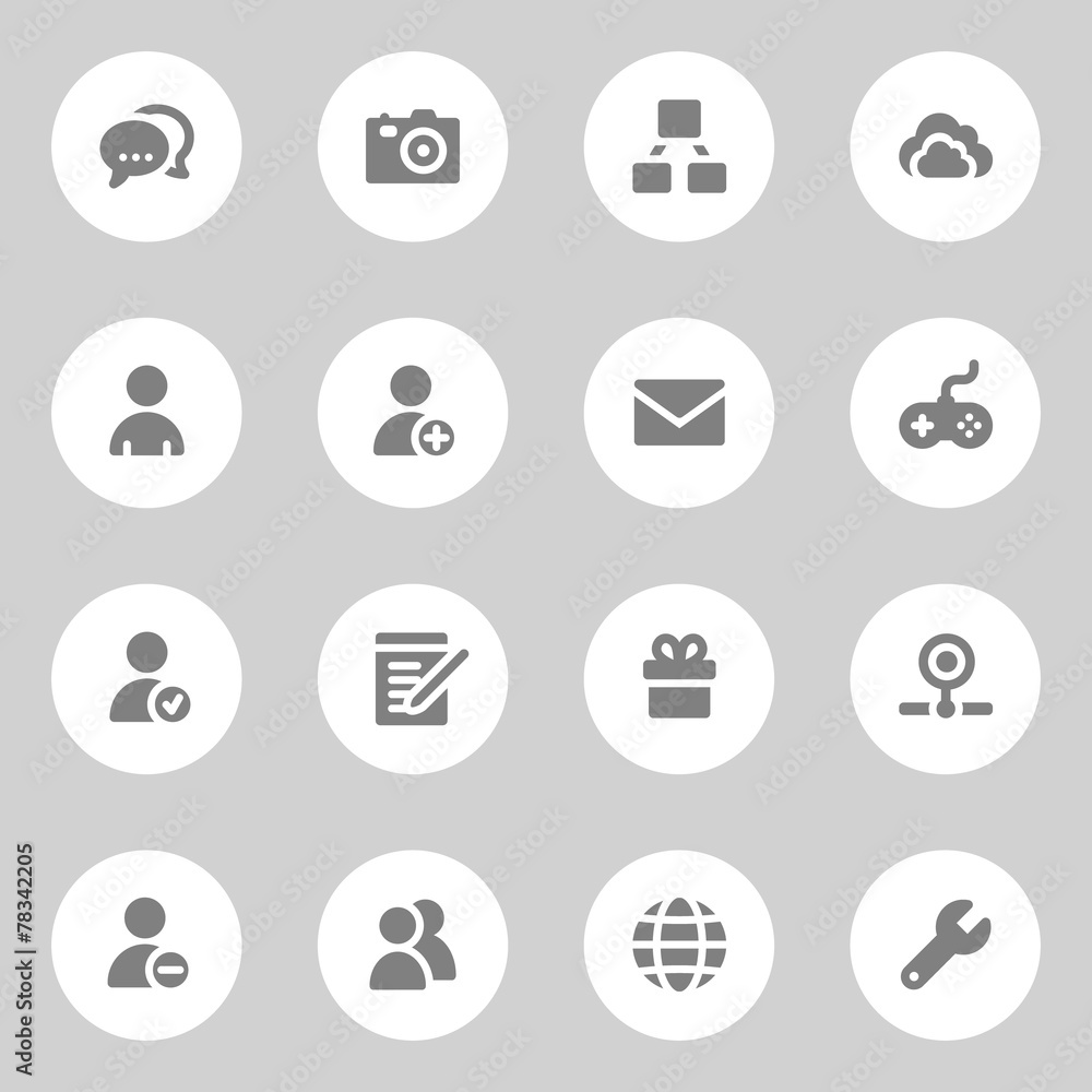Social media web icons set Social media web icons set