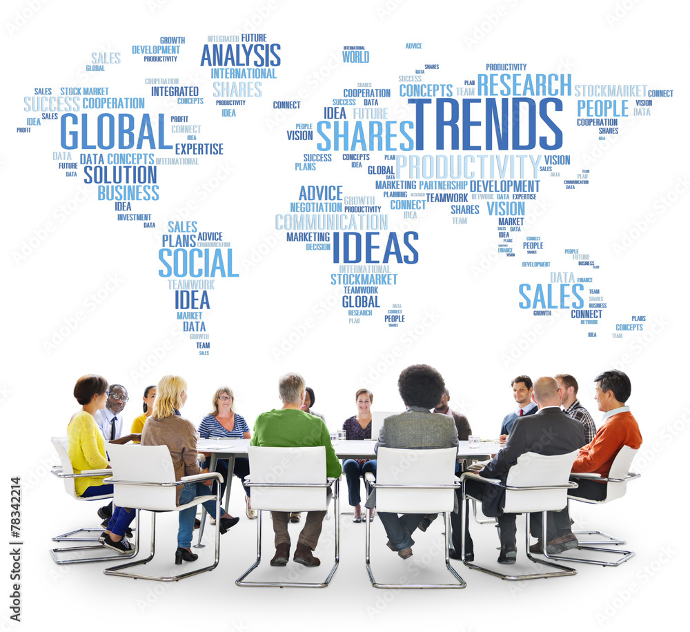 Trends World Map Marketing Ideas Social Style Concept Trends World Map Marketing Ideas Social Style Concept