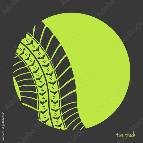 Tire track vector background