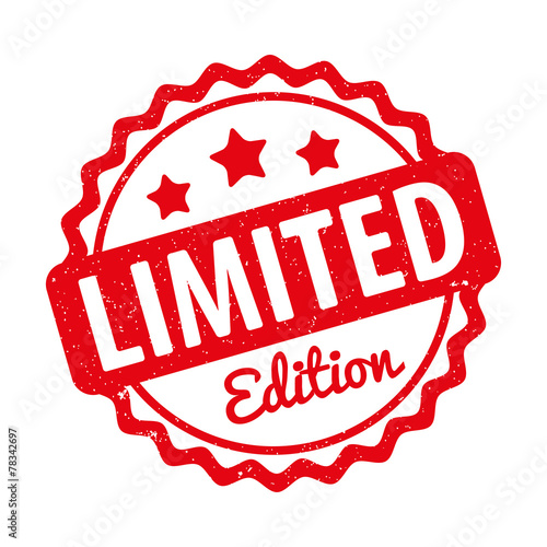 Limited Edition rubber stamp award vector red