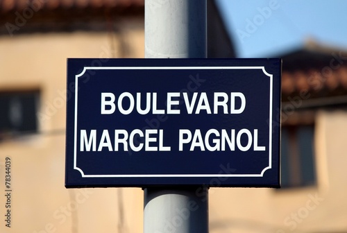 Plaque de rue à Aubagne : patrie de Marcel Pagnol photo