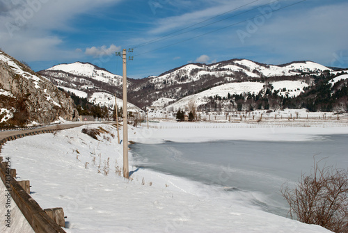 Frozen lake