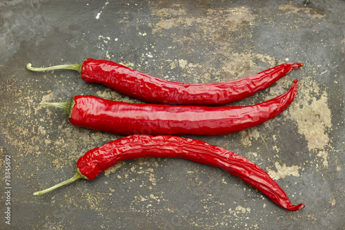 chili on rusty metal