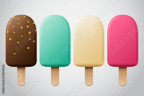 Vector ice cream set