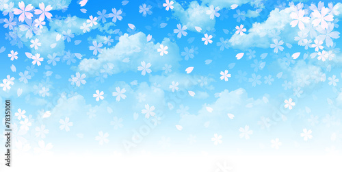 桜　空　背景