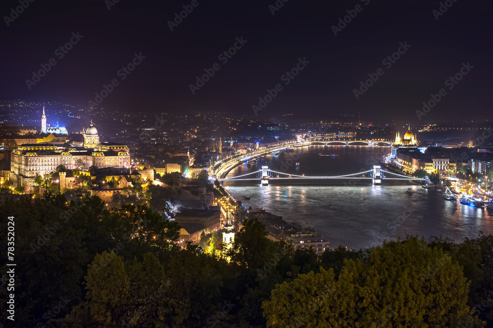 Budapest at night - Panorama