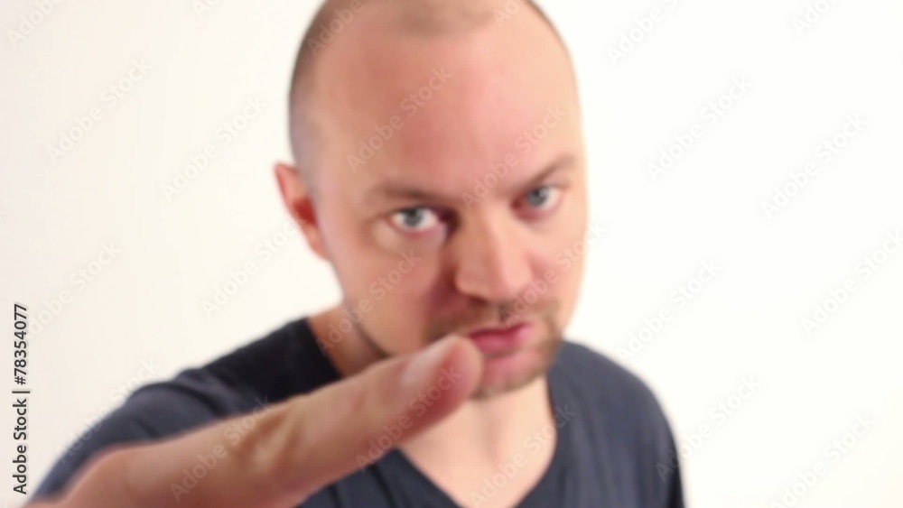 Angry Man Yelling and Pointing his Finger Angry Man Yelling and Pointing his Finger