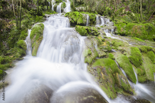 Waterfalls at Entzia mountain range  Spain 