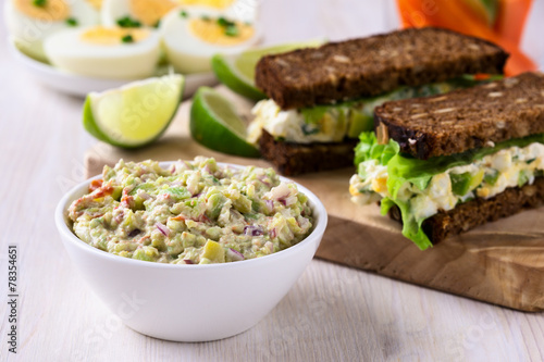 Healthy homemade guacamole, avocado  dip