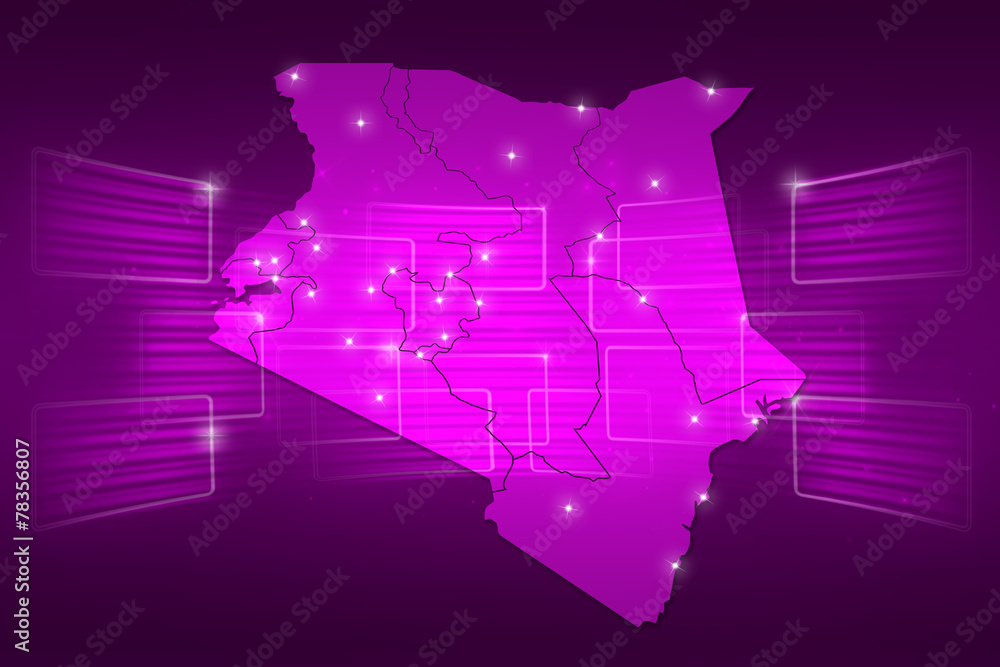 Kenia Map World map News Communication purple