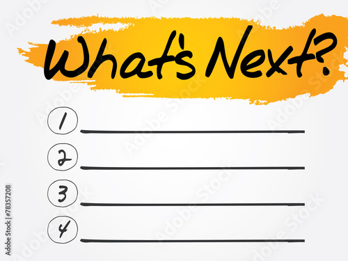 What's Next? list, vector concept background
