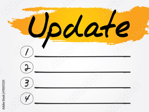 Update Blank List, vector concept background