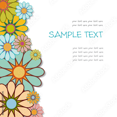 Vintage spring floral background