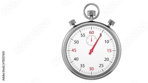 Stopwatch Loop Realtime. Realistic stopwatch animation in