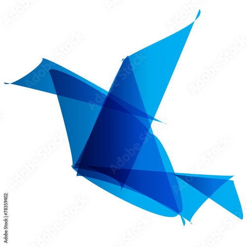 Freelancer Logo bird origami pink blue