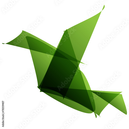 Freelancer Logo bird origami green