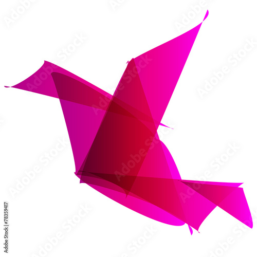 Freelancer Logo bird origami pink