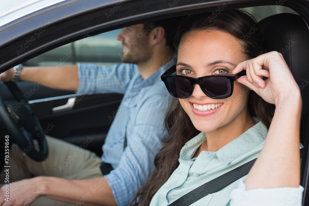 Young couple on a road trip