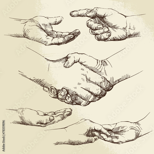 handshake - hand drawn collection