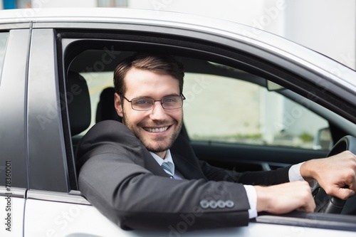 Happy businessman in the drivers seat © WavebreakmediaMicro