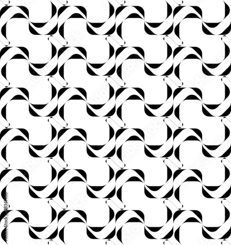 Black and white seamless pattern, abstract background.