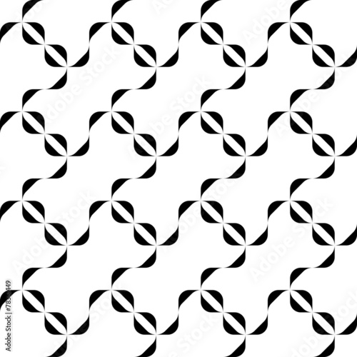 Black and white seamless pattern, abstract background.